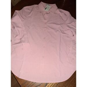 New Medium Pink Guanyy Long Sleeve Collared Button Up Shirt